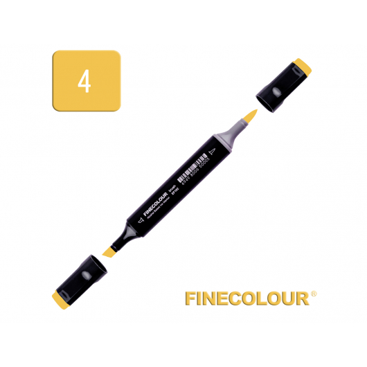 Маркер спиртовой Finecolour Brush 004 желтый наполи Y4 EF102-4