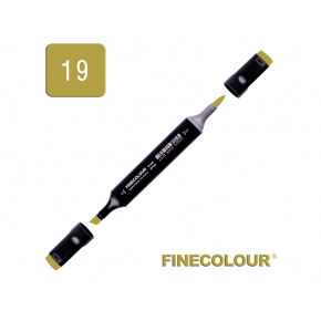 Маркер спиртовой Finecolour Brush 019 испанская маслина YG19 EF102-19N