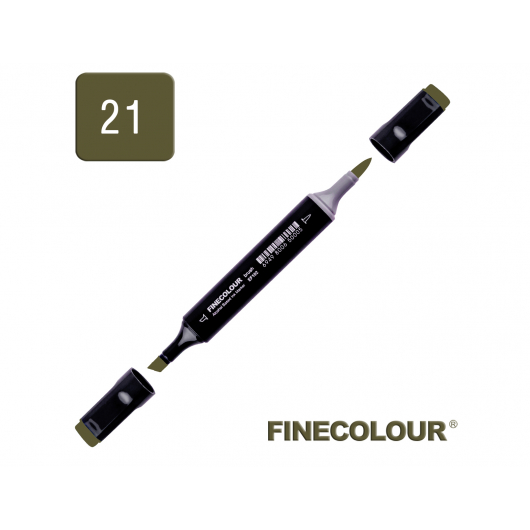 Маркер спиртовий Finecolour Brush 021 темний оливковий 21 EF102-21