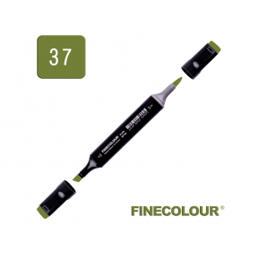 Маркер спиртовий Finecolour Brush 037 глибокий оливково-зелений YG37 EF102-37