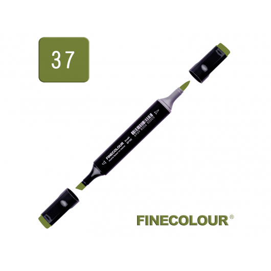 Маркер спиртовий Finecolour Brush 037 глибокий оливково-зелений YG37 EF102-37