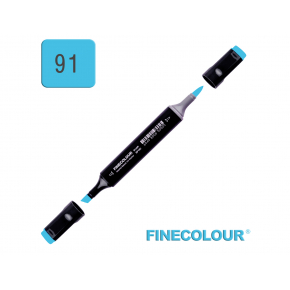 Маркер спиртовий Finecolour Brush 091 блакитний бензин BG91 EF102-91