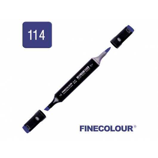 Маркер спиртовий Finecolour Brush 114 темно-синій B114 EF102-114