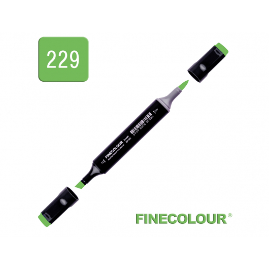 Маркер спиртовий Finecolour Brush 229 відтінок зеленого YG229 EF102-229