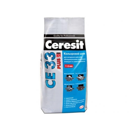 Кольоровий шов Ceresit CE 33 Plus до 6 мм 111 сріблясто-сірий
