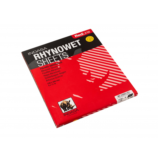 Водостійкі латексні листи Rhynowet Red Line Indasa 230*280 P500 - изображение 2 - интернет-магазин tricolor.com.ua