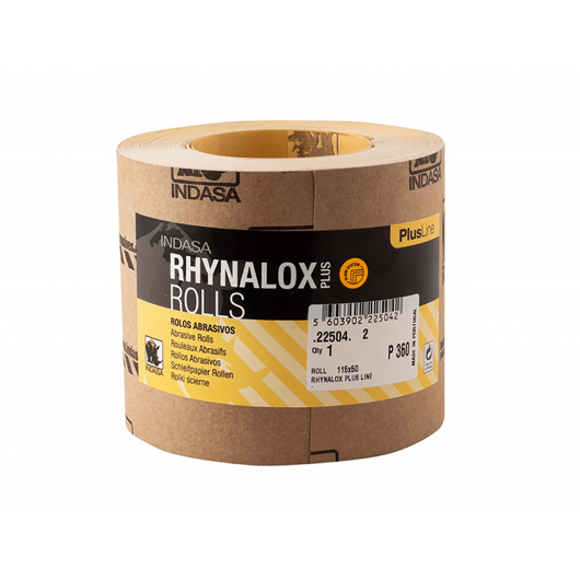 Зносостійкий рулон на латексній основі Rhynalox Plus Line Indasa 115 мм*50 м P40 - интернет-магазин tricolor.com.ua