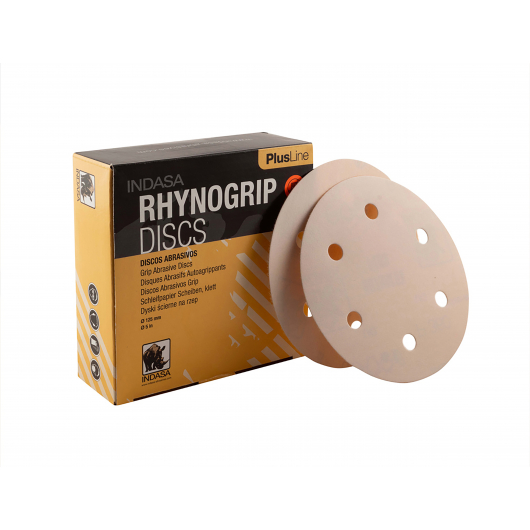 Диски на 6 отвірів Rhynogrip Plus Line Indasa 125 мм P150 - изображение 2 - интернет-магазин tricolor.com.ua