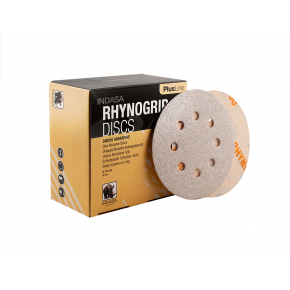 Диски на 8 отвірів Rhynogrip Plus Line Indasa 125 мм P80 - изображение 2 - интернет-магазин tricolor.com.ua