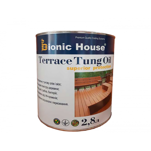 Масло терасне Bionic House Terrace Tung oil з тунговим маслом - интернет-магазин tricolor.com.ua
