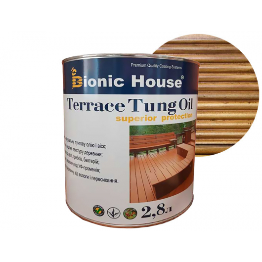 Масло терасне Bionic House Terrace Tung oil з тунговим маслом Сосна - интернет-магазин tricolor.com.ua