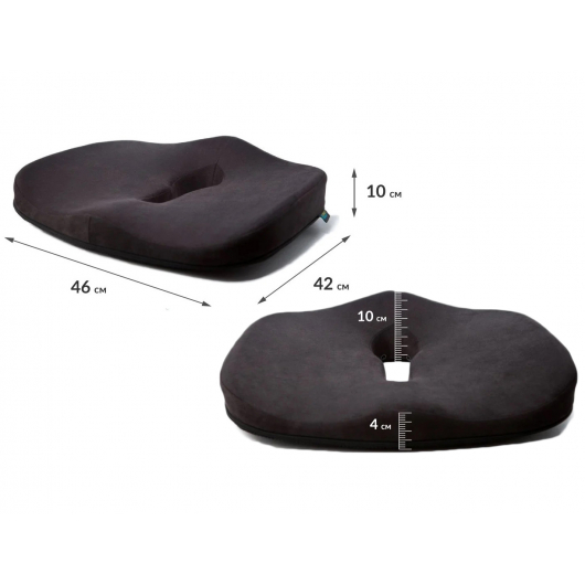 Подушка ортопедическая Correct Shape Max comfort для сидения 46х42/10 Графит - изображение 2 - интернет-магазин tricolor.com.ua