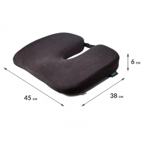 Подушка ортопедическая Correct Shape Model 1 для сидения 45х38/6 Графит - изображение 2 - интернет-магазин tricolor.com.ua