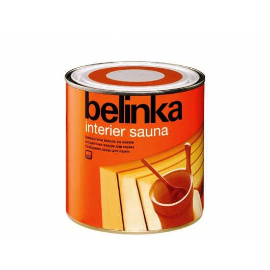 Лазур Belinka Interier Sauna для саун Прозора захищає від вологи і високих температур