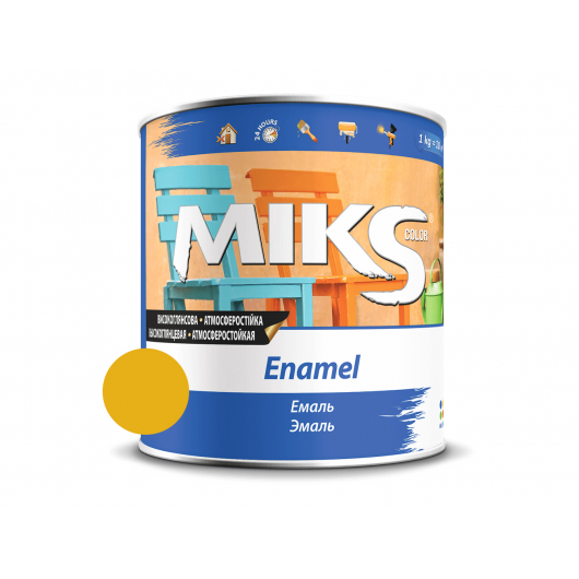 Емаль алкідна універсальна Miks яскраво - жовта