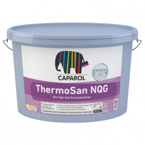 Фарба фасадна силіконова Caparol ThermoSan NQG B1 біла захищає від водоростей і грибка