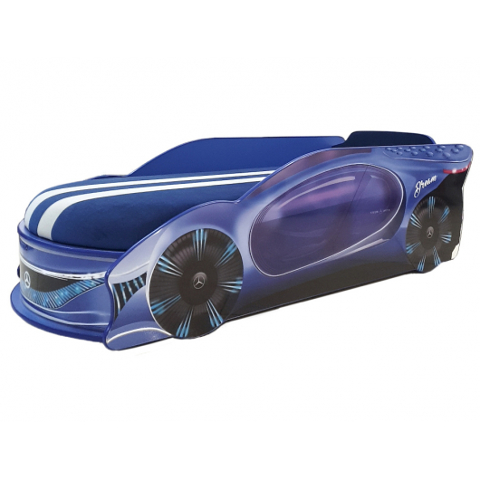 Кровать машина Mercedes Dream Синяя 80х180 ДСП без подъемного механизма