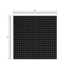 Акустична панель Піраміда 70 мм 100х100 см A4Sound EchoFom чорний графіт - изображение 2 - интернет-магазин tricolor.com.ua