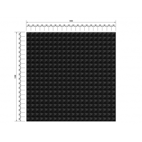 Акустична панель Піраміда 40 мм 100х100 см A4Sound EchoFom чорний графіт - изображение 3 - интернет-магазин tricolor.com.ua