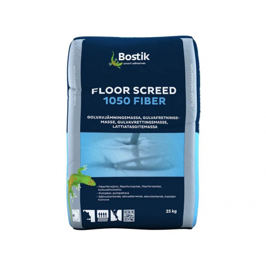 Шпаклевка цементна Bostik Floor Screen 1050 Fibre нивелирмасса 6-50 мм для теплих полів