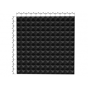 Панель «Піраміда» з негорючого (самозагасаючого) акустичного поролону EchoFom «Brilliance» 600х600х50 мм чорна - изображение 3 - интернет-магазин tricolor.com.ua