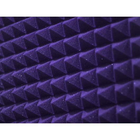 Панель «Піраміда» з негорючого (самозагасаючого) акустичного поролону EchoFom «Brilliance» 600х600х50 мм фіолетова - изображение 2 - интернет-магазин tricolor.com.ua