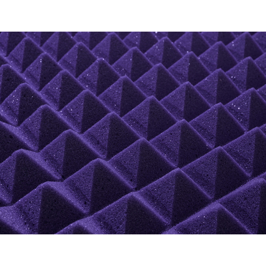 Панель «Піраміда» з негорючого (самозагасаючого) акустичного поролону EchoFom «Brilliance» 600х600х50 мм фіолетова - изображение 3 - интернет-магазин tricolor.com.ua
