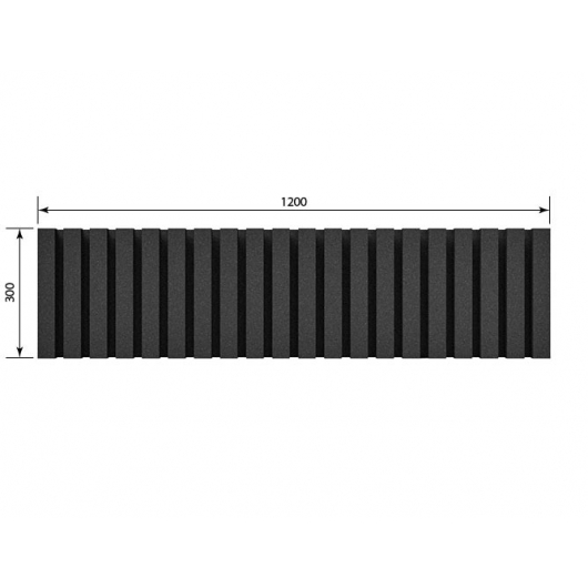 Баффл «Т1» з акустичного негорючого (самозагасаючого) поролону EchoFom «Brilliance» 1200x300x80 мм чорний - изображение 5 - интернет-магазин tricolor.com.ua