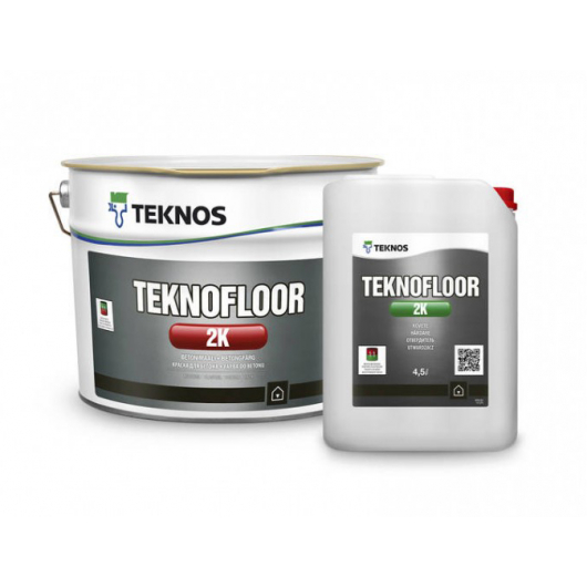 Водоразбавляемая двухкомпонентная эпоксидная краска для бетонных полов Teknos Teknofloor 2K База 3 прозрачная
