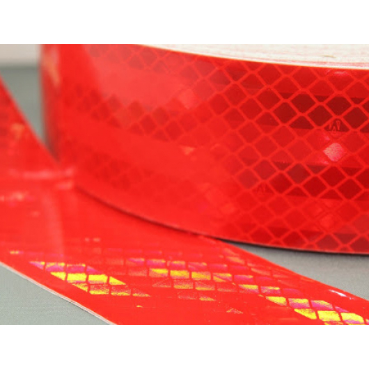 Лента светоотражающая 3М Diamond Grade 997-72 50мм/1м красная для маркировки тентов - изображение 2 - интернет-магазин tricolor.com.ua