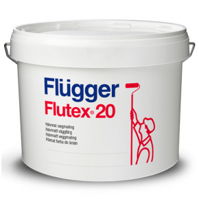 Фарба латексна акрилова Flugger Flutex 20 (Vit), біла напівматова