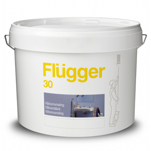 Краска латексная акриловая Flugger Wet Room Paint (Base 1), белая