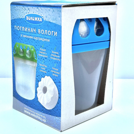 Поглинач вологи Воложка зі змінним картриджем блакитний - изображение 5 - интернет-магазин tricolor.com.ua