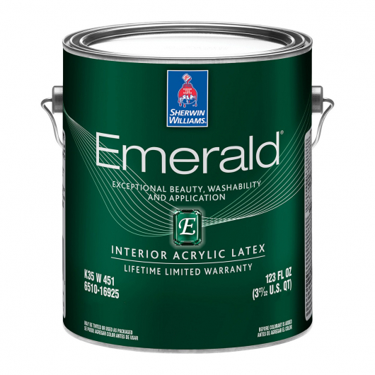 Фарба акрилова Sherwin-Williams Emerald Interior Acryllic Latex Flat Extra White глибокоматова