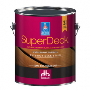 Пропитка для дерева Super Deck Exterior WB Semi-Transparent Stain на масляной основе наружного применения матовая Canyon Brown
