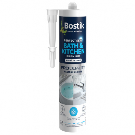 Герметик силіконовий нейтральний Bostik Bath and Kitchen N Прозорий