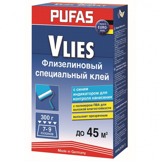 Клеї для шпалер Pufas Euro 3000 Direkt для нанесення на стіни з індикатором