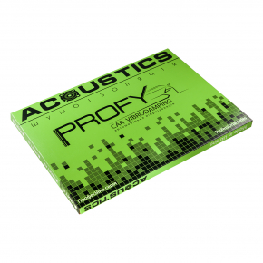 Виброизоляционный материал Acoustics Profy 2.2 0,37м*0,5м фольга 100 мкм - изображение 3 - интернет-магазин tricolor.com.ua
