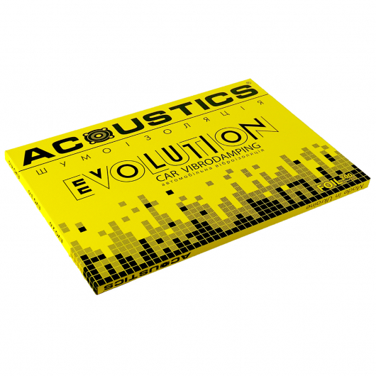 Вибродемпфирующий материал Acoustics Evolution 4.0 0,7м*0,5м фольга 200 мкм - изображение 3 - интернет-магазин tricolor.com.ua
