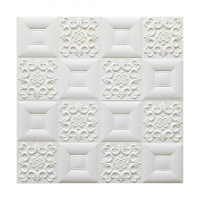Самоклеящаяся декоративная 3D панель «Белая» #114