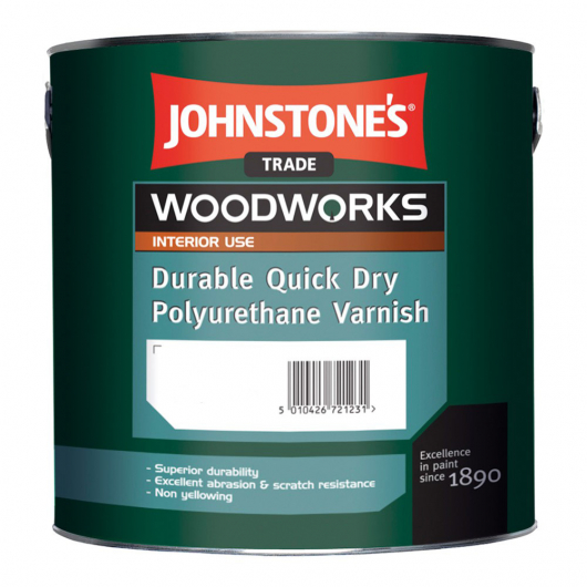 Лак для дерева Johnstones Quick Dry Polyurethane Varnish Clear Gloss поліуретановий швидковисихаючий глянсовий