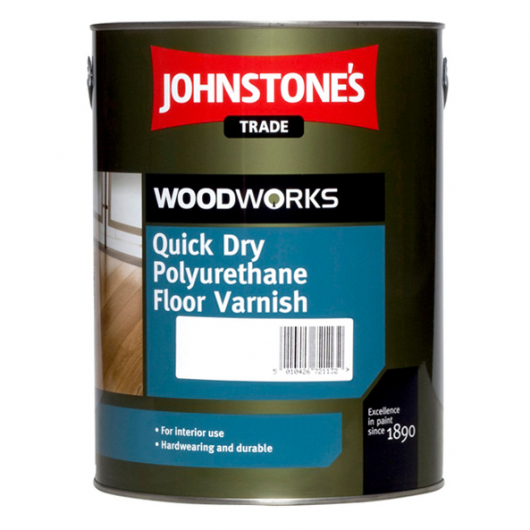 Лак для дерева Johnstones Quick Dry Polyurethane Floor varnish Satin акрило-поліуретановий швидковисихаючий напівматовий