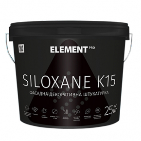 Штукатурка фасадная декоративная Element Pro Siloxane K15 акриловая усиленная силоксаном белая