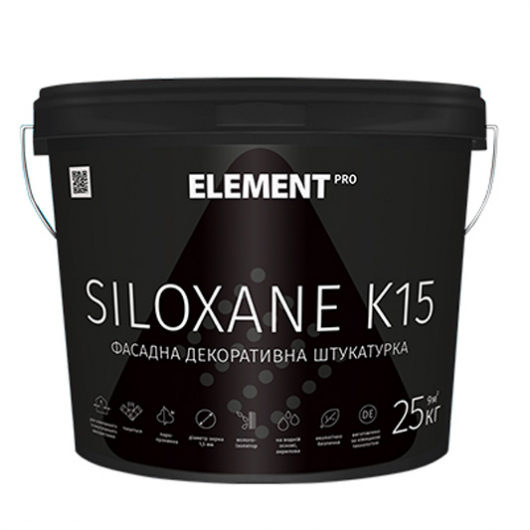 Штукатурка фасадна декоративна Element Pro Siloxane K15 акрилова посилена силоксаном під колеровку