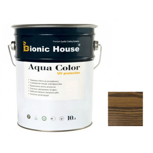 Акриловая лазурь Aqua color – UV protect Bionic House Trox 38 Коричневая - интернет-магазин tricolor.com.ua
