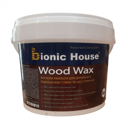 Акрилова емульсія з воском Wood Wax Bionic House RAL 8017 Шоколадно-коричнева - интернет-магазин tricolor.com.ua