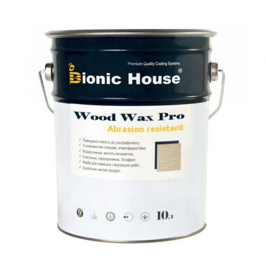 Фарба-віск для дерева Wood Wax Pro Bionic House алкідно-акрилова RAL 9005 Чорна - изображение 2 - интернет-магазин tricolor.com.ua