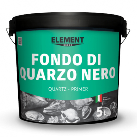 Грунтовка акрилова Element Decor Fondo Di Quarzo Nero з мармурової пилом для створення темної підкладки