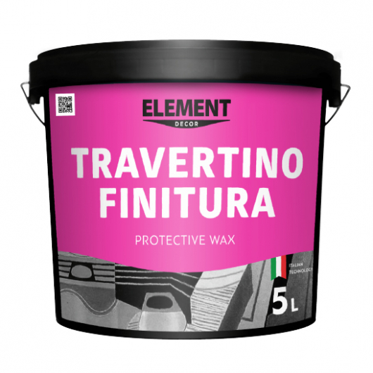 Воск декоративный защитный Element Decor Travertino Finitura с эффектом натурального камня