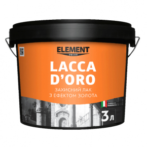 Лак захисний декоративний Element Decor Lacca d'oro з ефектом золота